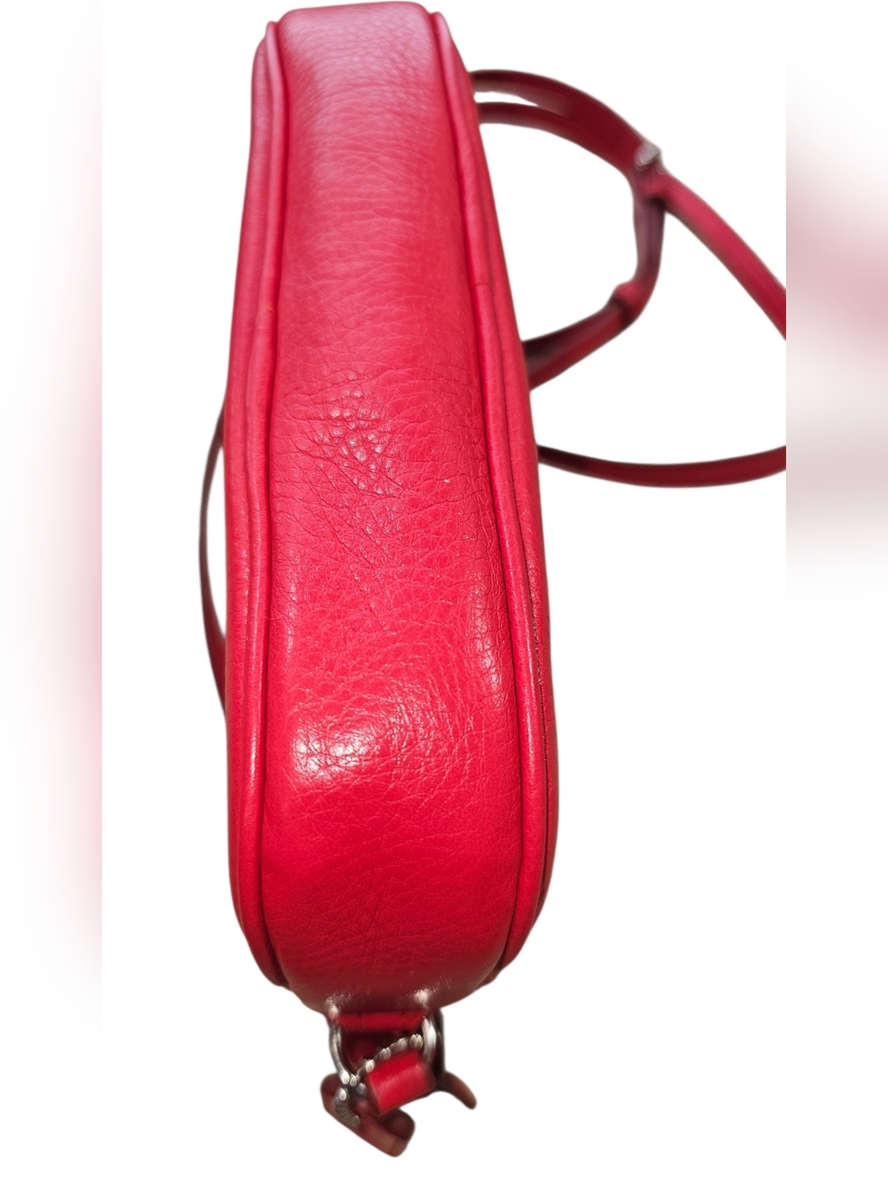 Coach Double Zip Camera Crossbody Bag Red Pebbled Leather F65988 | Boutique EUC - Picture 7 of 11